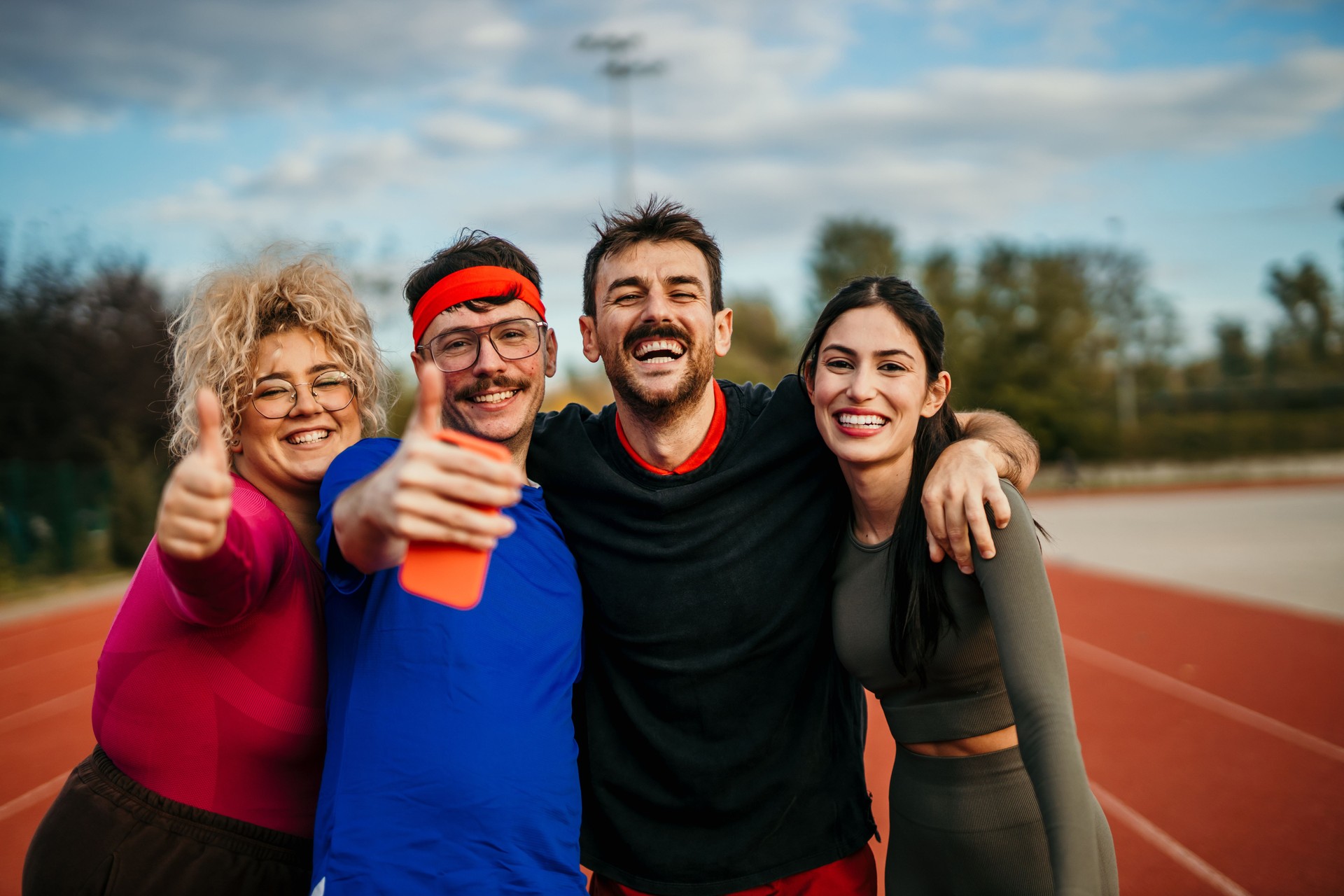 Portrait of a happy sporty people